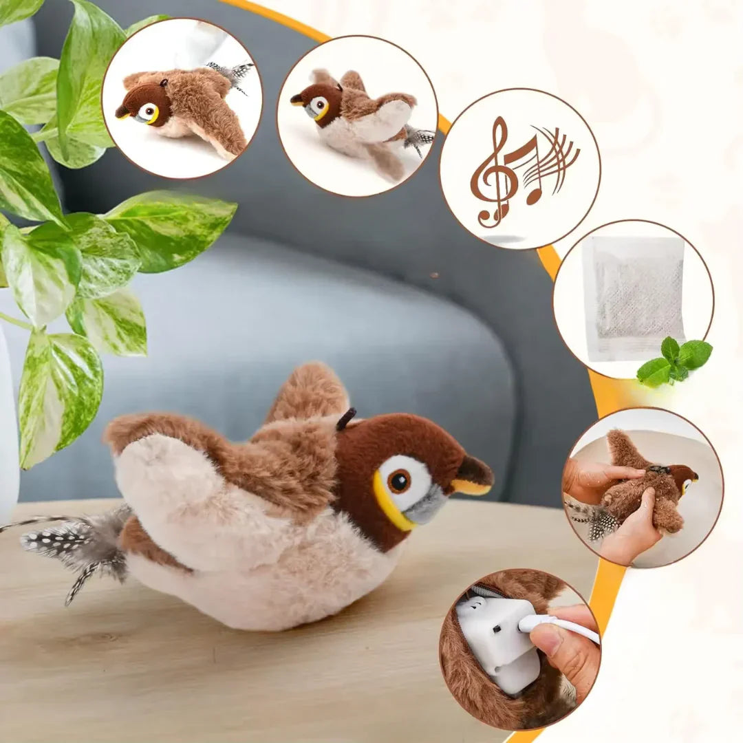 Interactive Flapping Bird Toy for Cats & Dogs