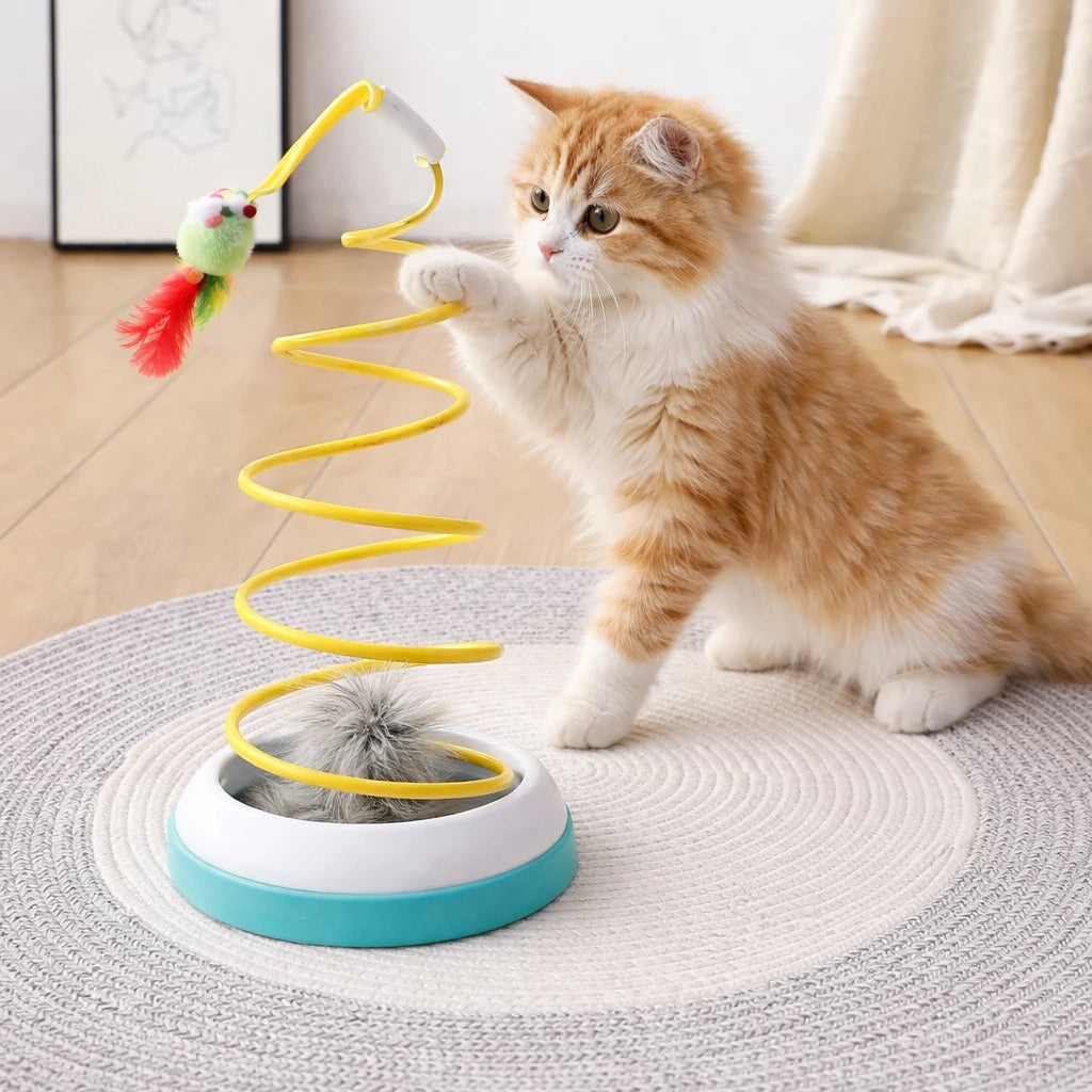 Interactive Cat Spiral Toy | Fun & Active Indoor Cat Play